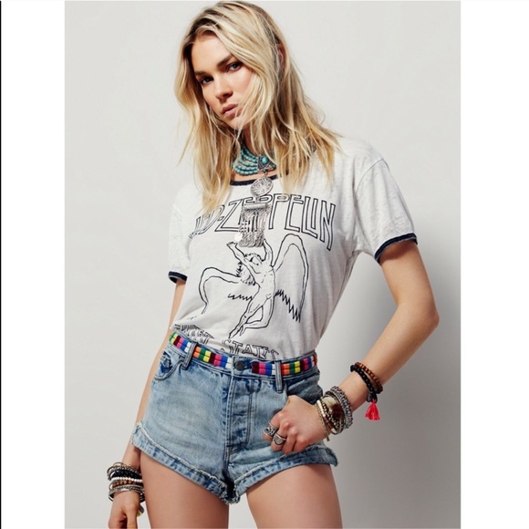 Free People Elliot Denim Shorts Light Wash - Picture 8 of 8